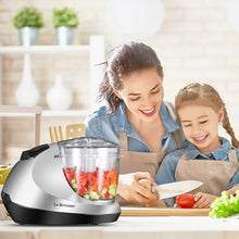 La Reveuse Electric Mini Food Chopper, Vegetable Fruit Cutter, Meat Grinder Mincer with 1.3-Cup Prep Bowl, Silver, LARB1809