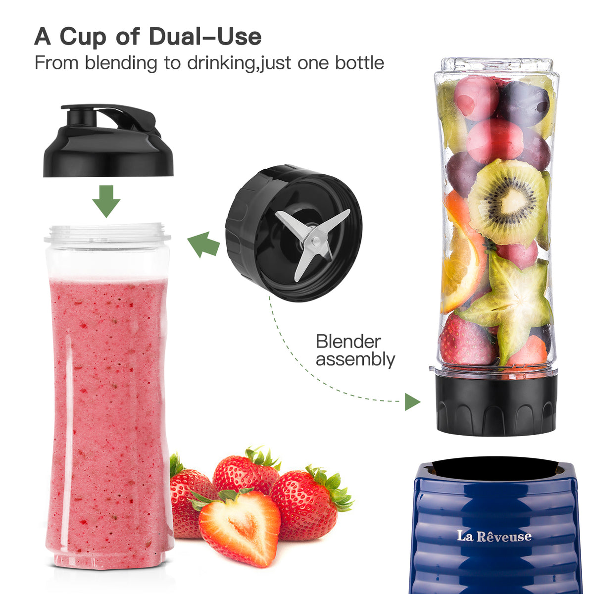 18 Oz Portable Blender for Shakes and Smoothies - MC036