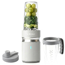 La Reveuse Smoothie Blender for Shakes,Smoothies,Frozen Blending,Salsa,Sauces,Dips,(1) 24oz Cup,(1) Spout Lid,(1) Handled Comfort Lip Ring,1000W Boostblend,Cool Gray
