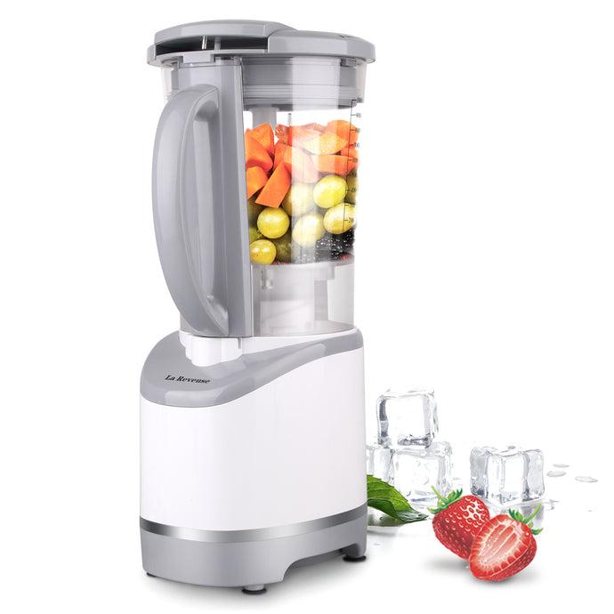 La Reveuse Electric Mini Food Processor Blender,Small Chopper,200 Watts,2-Cup Prep Bowl for Mincing,Chopping(White), Size: 6.1 x 4.92 x 9.84