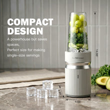 La Reveuse Smoothie Blender for Shakes,Smoothies,Frozen Blending,Salsa,Sauces,Dips,(1) 24oz Cup,(1) Spout Lid,(1) Handled Comfort Lip Ring,1000W Boostblend,Cool Gray