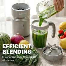 La Reveuse Smoothie Blender for Shakes,Smoothies,Frozen Blending,Salsa,Sauces,Dips,(1) 24oz Cup,(1) Spout Lid,(1) Handled Comfort Lip Ring,1000W Boostblend,Cool Gray