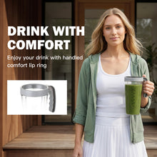La Reveuse Smoothie Blender for Shakes,Smoothies,Frozen Blending,Salsa,Sauces,Dips,(1) 24oz Cup,(1) Spout Lid,(1) Handled Comfort Lip Ring,1000W Boostblend,Cool Gray