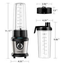 La Reveuse Blender for Shakes Smoothies,400W, with 2 x 24 Oz Blending Cups and To Go Lids,BPA free
