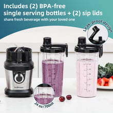 La Reveuse Blender for Shakes Smoothies,400W, with 2 x 24 Oz Blending Cups and To Go Lids,BPA free