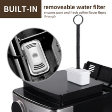 La Reveuse Programmable Drip Coffee Maker with Burr Grinder,2-Way Brewing,12 Cups,Black & Stainless Steel