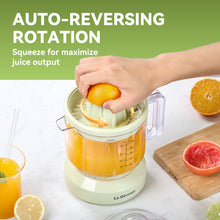 La Reveuse Electric Citrus Juicer 34 oz for Grapefruit Orange Lemon Lime Juice, 40W, Grayish Yellow