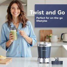 La Reveuse Personal Size Smoothie Blender Pro, 1000W High Speed with 24oz To-Go Cup, Ideal for Smoothies,Protein Shakes, Frozen Drinks, Food Prep, Gray