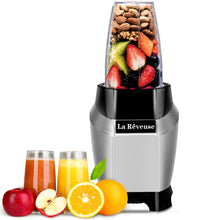 La Reveuse Personal Blender 600W Powerful Motor Ice Crusher With Travel Lid BPA Free - 20oz Portable Sports Bottle Silver Stainless Steel Blade - Silver LARB1803S