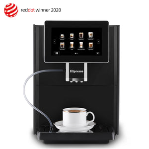 Hipresso Super-automatic Espresso Coffee Machine with Large 7" Display for Brewing Americano,Cappuccino, Latte, Macchiato,Flat White, Espresso Drinks