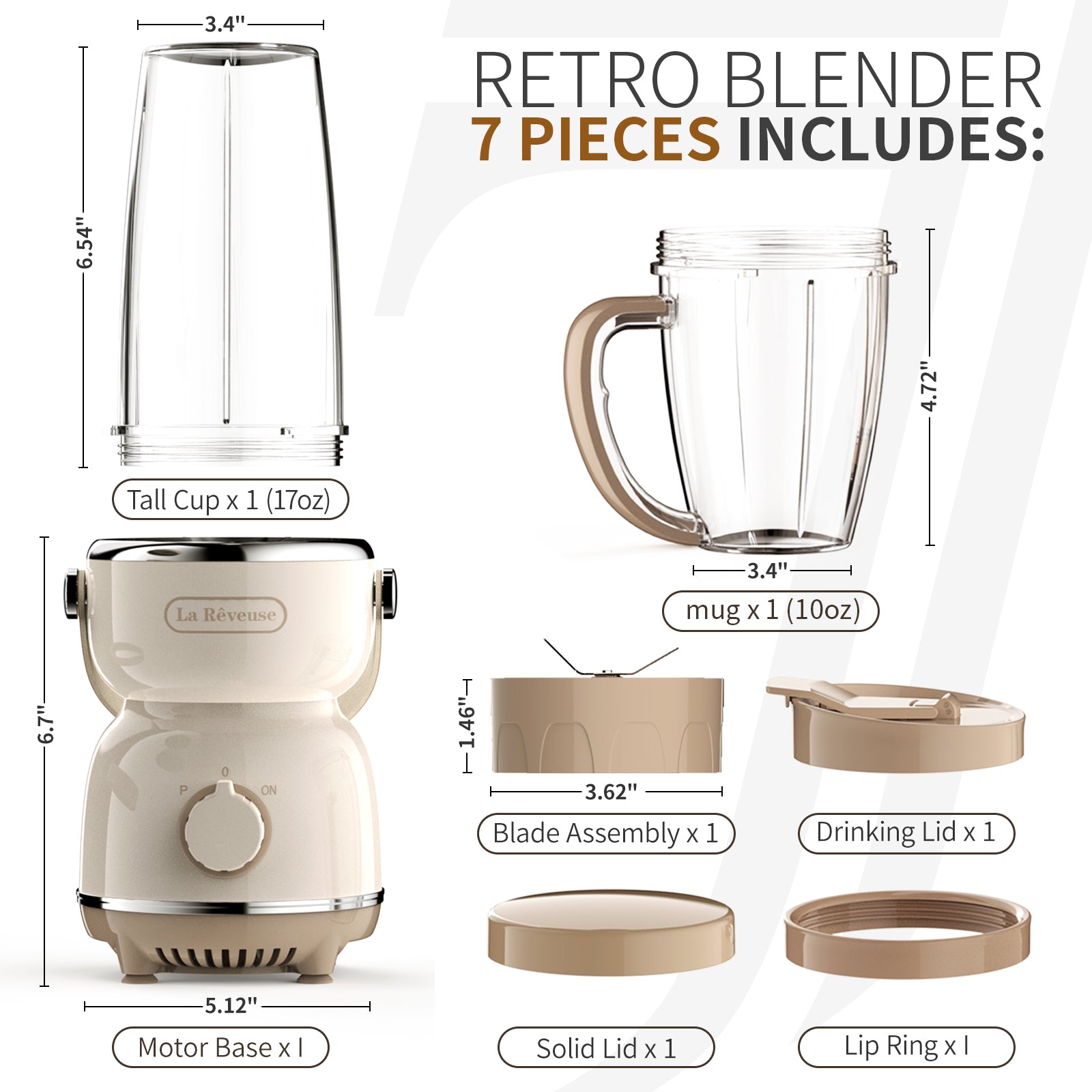 La Reveuse Electric Mini Food Processor Blender with 200 Watts,2-Cup Prep Bowl(Metallic Grey), Size: 6.1 x 4.92 x 9.84, Gray